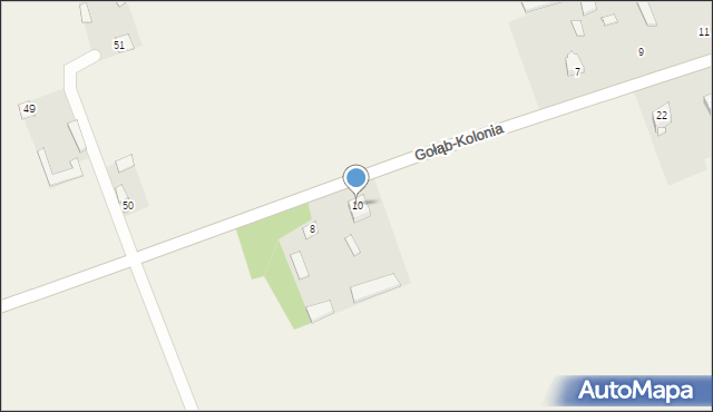 Gołąb-Kolonia, Gołąb-Kolonia, 10, mapa Gołąb-Kolonia
