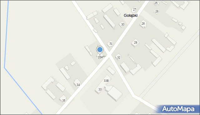 Gołąbki, Gołąbki, 33A, mapa Gołąbki