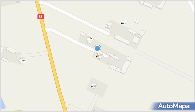 Gołąbki, Gołąbki, 43, mapa Gołąbki