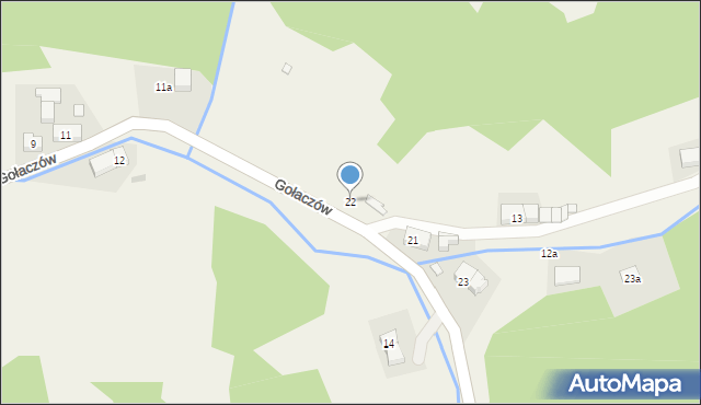 Gołaczów, Gołaczów, 22, mapa Gołaczów