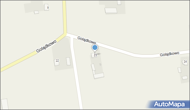 Golądkowo, Golądkowo, 23, mapa Golądkowo