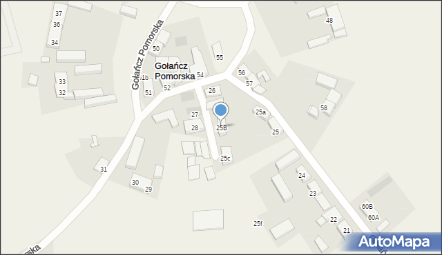 Gołańcz Pomorska, Gołańcz Pomorska, 25B, mapa Gołańcz Pomorska