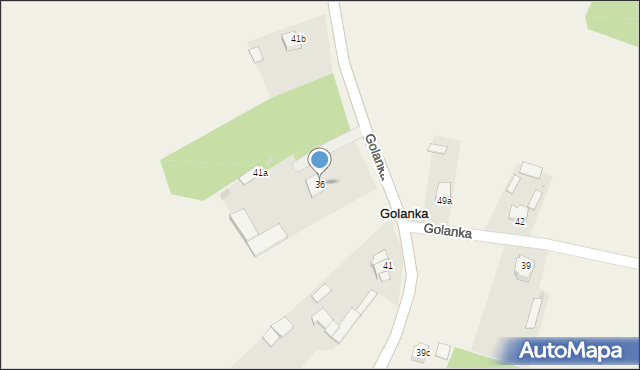 Golanka, Golanka, 36, mapa Golanka