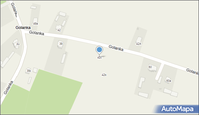 Golanka, Golanka, 42c, mapa Golanka