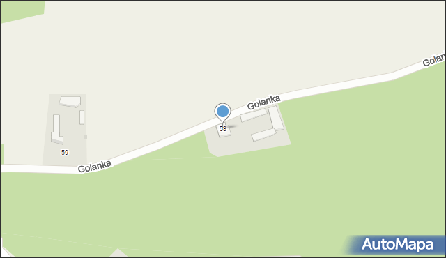 Golanka, Golanka, 58, mapa Golanka
