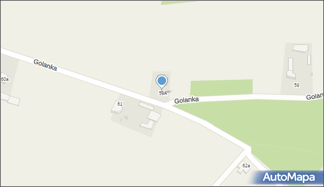 Golanka, Golanka, 59A, mapa Golanka