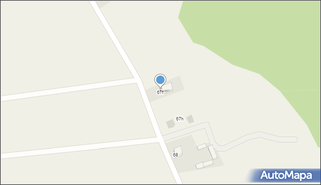 Golanka, Golanka, 67f, mapa Golanka