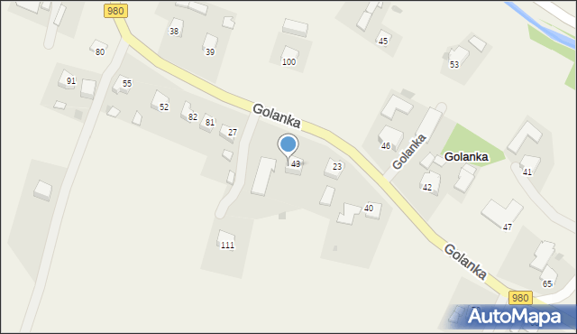 Golanka, Golanka, 43A, mapa Golanka