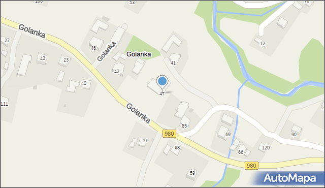 Golanka, Golanka, 47, mapa Golanka