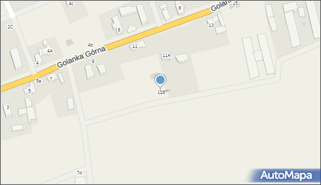 Golanka Górna, Golanka Górna, 11b, mapa Golanka Górna