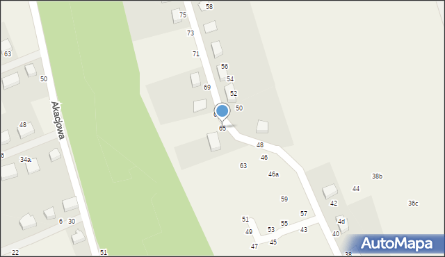 Golanka Górna, Golanka Górna, 65, mapa Golanka Górna