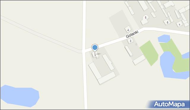 Golanki, Golanki, 1, mapa Golanki