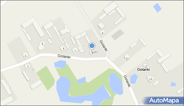 Golanki, Golanki, 8, mapa Golanki