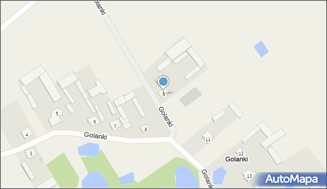 Golanki, Golanki, 9, mapa Golanki