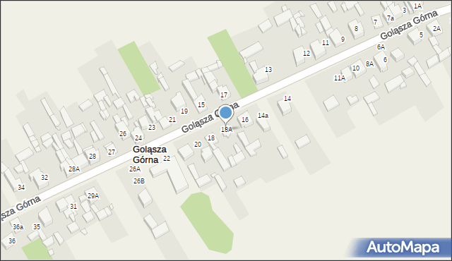Goląsza Górna, Goląsza Górna, 18A, mapa Goląsza Górna