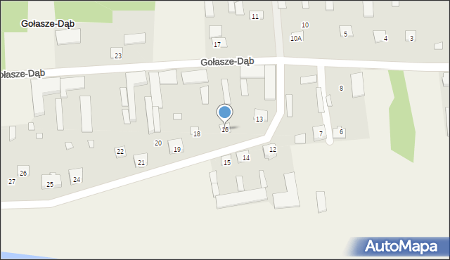 Gołasze-Dąb, Gołasze-Dąb, 16, mapa Gołasze-Dąb
