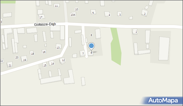 Gołasze-Dąb, Gołasze-Dąb, 6, mapa Gołasze-Dąb
