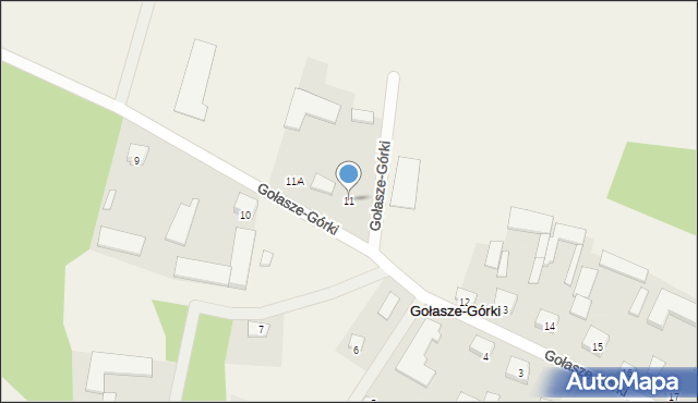 Gołasze-Górki, Gołasze-Górki, 11, mapa Gołasze-Górki