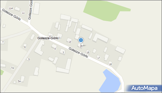 Gołasze-Górki, Gołasze-Górki, 15, mapa Gołasze-Górki