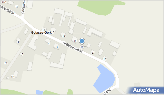 Gołasze-Górki, Gołasze-Górki, 16, mapa Gołasze-Górki