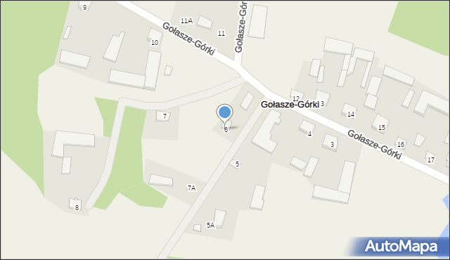 Gołasze-Górki, Gołasze-Górki, 6, mapa Gołasze-Górki