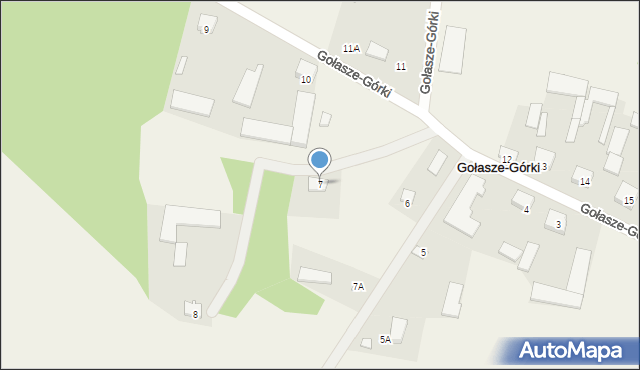 Gołasze-Górki, Gołasze-Górki, 7, mapa Gołasze-Górki