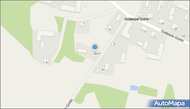 Gołasze-Górki, Gołasze-Górki, 7A, mapa Gołasze-Górki
