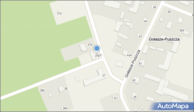 Gołasze-Puszcza, Gołasze-Puszcza, 37a, mapa Gołasze-Puszcza