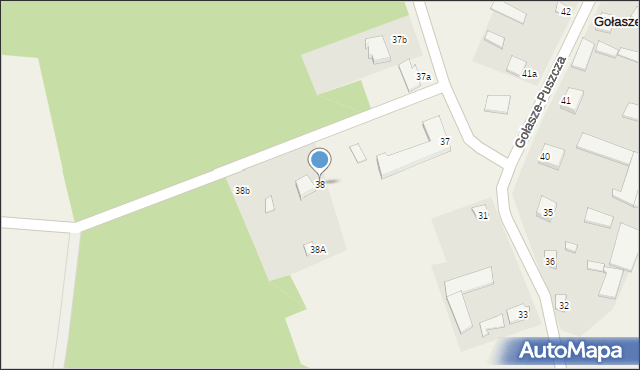 Gołasze-Puszcza, Gołasze-Puszcza, 38, mapa Gołasze-Puszcza