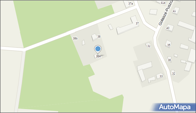 Gołasze-Puszcza, Gołasze-Puszcza, 38A, mapa Gołasze-Puszcza