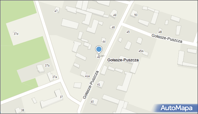 Gołasze-Puszcza, Gołasze-Puszcza, 42, mapa Gołasze-Puszcza