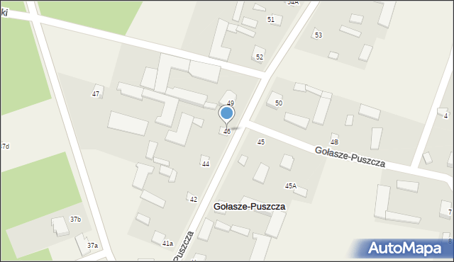 Gołasze-Puszcza, Gołasze-Puszcza, 46, mapa Gołasze-Puszcza