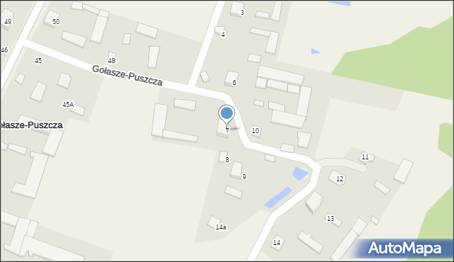 Gołasze-Puszcza, Gołasze-Puszcza, 7, mapa Gołasze-Puszcza