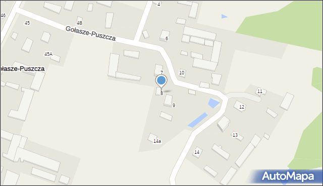 Gołasze-Puszcza, Gołasze-Puszcza, 8, mapa Gołasze-Puszcza