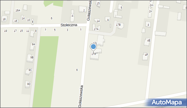 Gołaszew, Gołaszewska, 17d, mapa Gołaszew