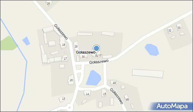 Gołaszewo, Gołaszewo, 31, mapa Gołaszewo