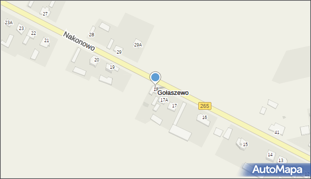 Gołaszewo, Gołaszewo, 18, mapa Gołaszewo