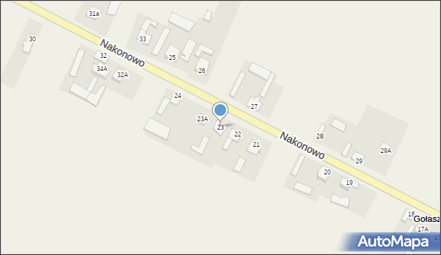 Gołaszewo, Gołaszewo, 23, mapa Gołaszewo