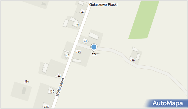 Gołaszewo, Gołaszewo, 77A, mapa Gołaszewo