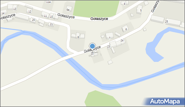 Gołaszyce, Gołaszyce, 22, mapa Gołaszyce