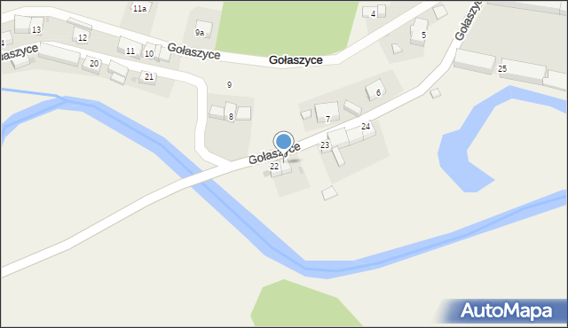 Gołaszyce, Gołaszyce, 22a, mapa Gołaszyce