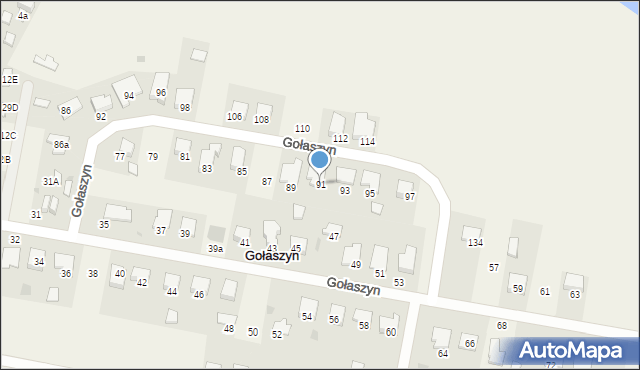 Gołaszyn, Gołaszyn, 91, mapa Gołaszyn