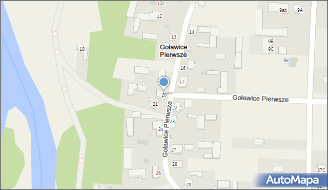 Goławice Pierwsze, Goławice Pierwsze, 20, mapa Goławice Pierwsze