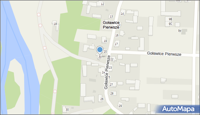 Goławice Pierwsze, Goławice Pierwsze, 21, mapa Goławice Pierwsze