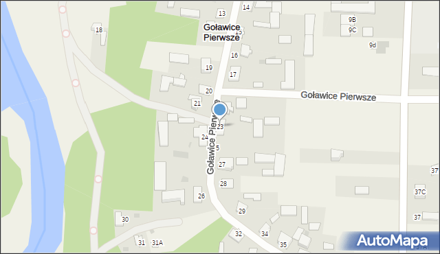 Goławice Pierwsze, Goławice Pierwsze, 23, mapa Goławice Pierwsze