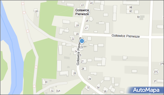 Goławice Pierwsze, Goławice Pierwsze, 23a, mapa Goławice Pierwsze