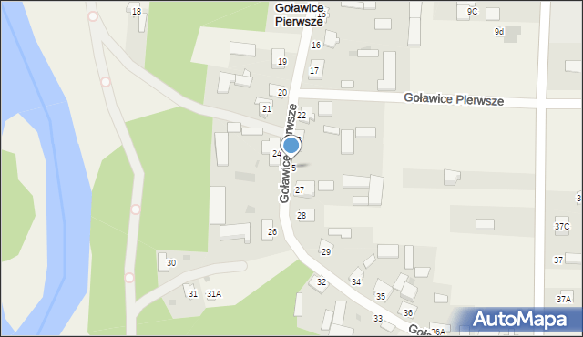 Goławice Pierwsze, Goławice Pierwsze, 25, mapa Goławice Pierwsze