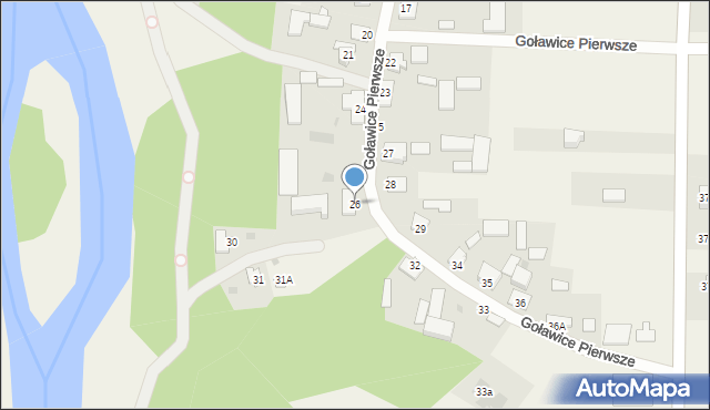 Goławice Pierwsze, Goławice Pierwsze, 26, mapa Goławice Pierwsze