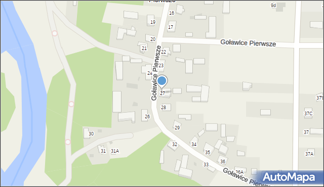 Goławice Pierwsze, Goławice Pierwsze, 27, mapa Goławice Pierwsze