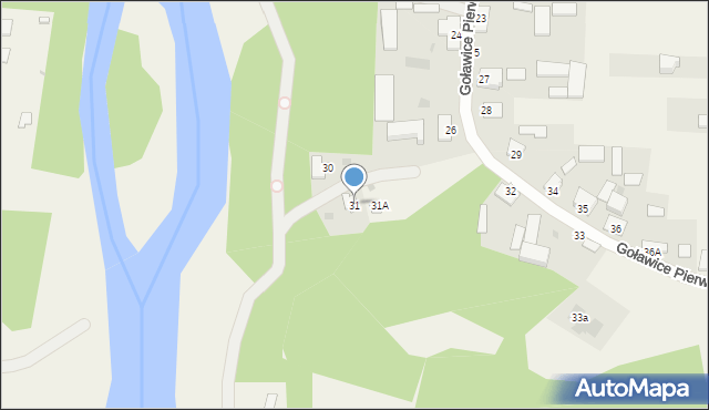 Goławice Pierwsze, Goławice Pierwsze, 31, mapa Goławice Pierwsze